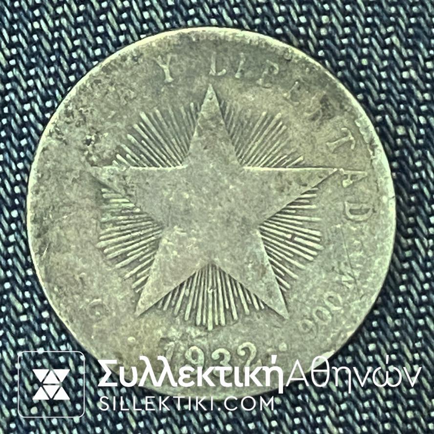 CUBA 20 Centavos 1932 F